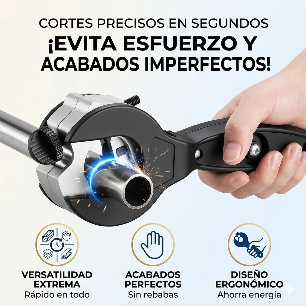 Cortador de Tubos Premium - Corte Profesional con Una Sola Mano