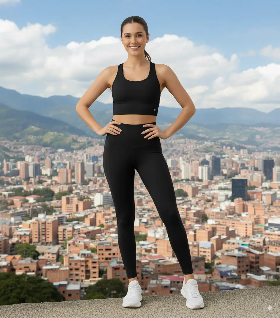 CONJUNTO LEGGINGS + TOP NEGRO