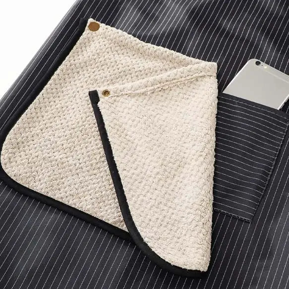 Delantal Premium con Toalla Desmontable: Cocina Limpio, Organizado y Con Estilo