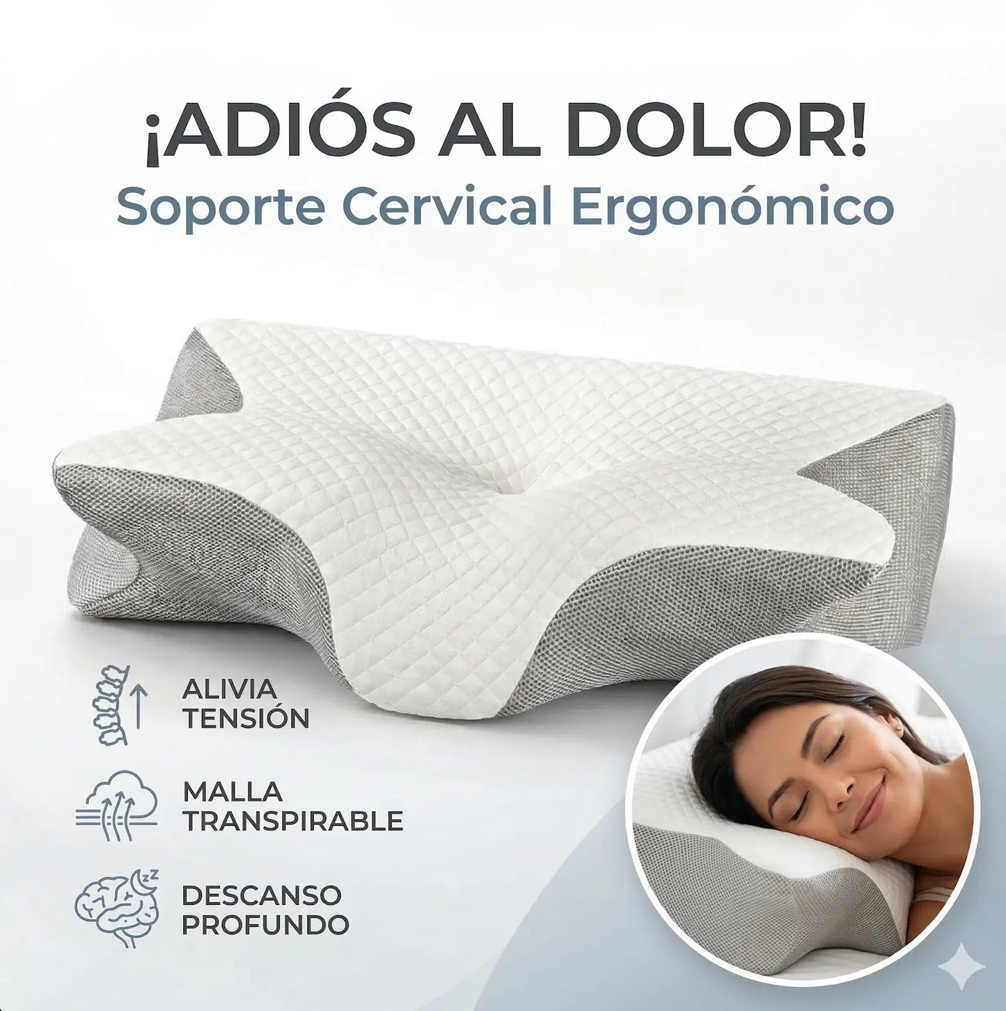 Almohada Cervical Pro: La ingeniería del sueño diseñada para corregir tu postura cada noche.