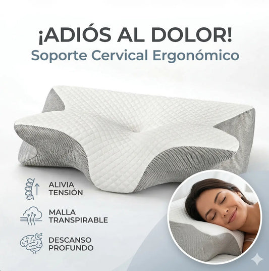 Almohada Cervical Pro: La ingeniería del sueño diseñada para corregir tu postura cada noche.