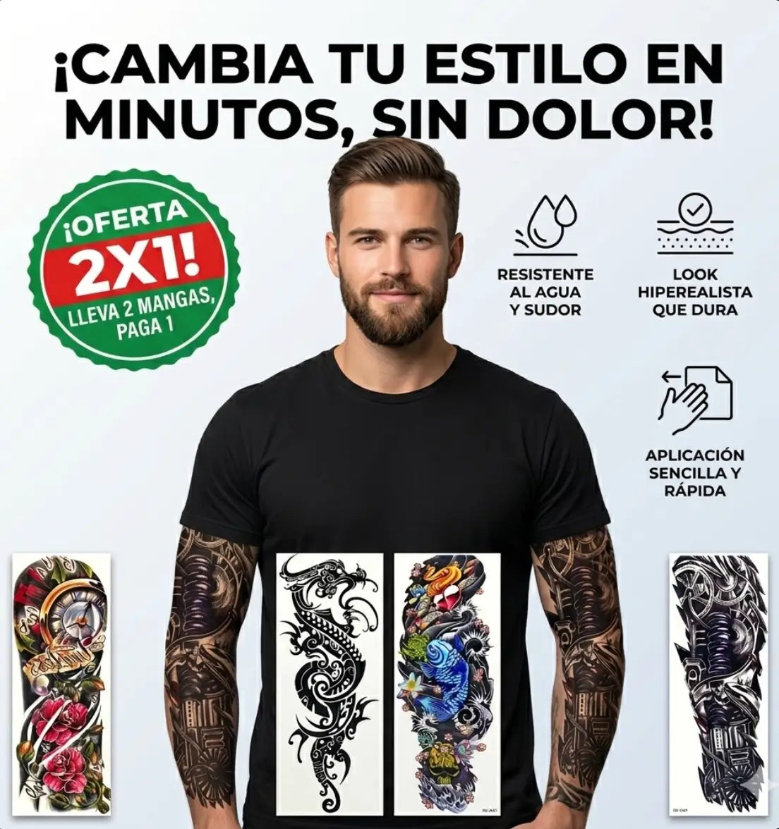 Tatuajes X2und Domina las Miradas en Segundo