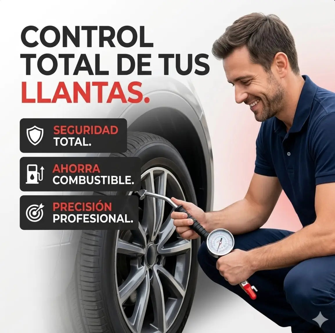 AirPro Gauge: La precisión profesional que tu garage necesita para nunca más depender de una gasolinera.