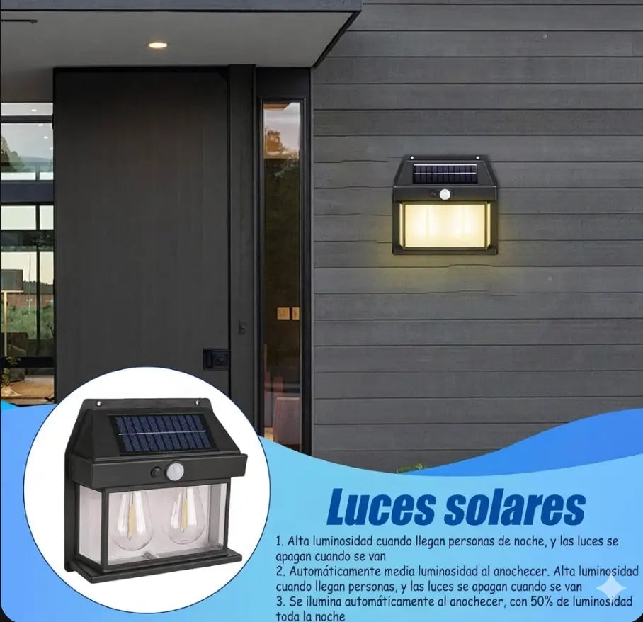 Lamapara solar con doble bombillo