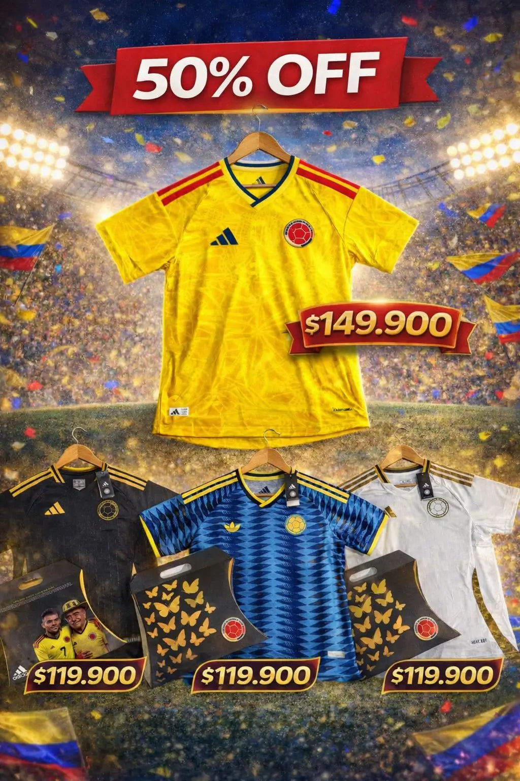 Camisa Colombia: Asegura la tuya hoy y prepárate para la envidia de todo el parche.