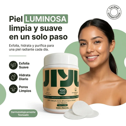 JIYU™ Pads Faciales Exfoliantes e Hidratantes - 100 Unidades - 1-hero