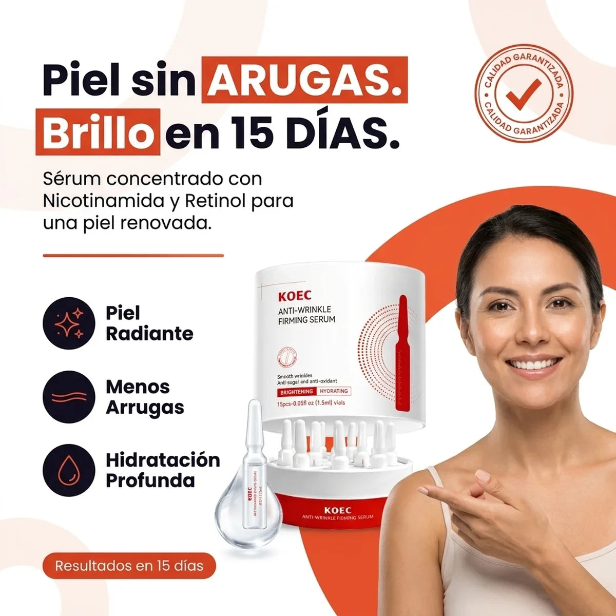Ampollas Faciales de Nicotinamida KOEC Anti-Arrugas x15 - 1-hero