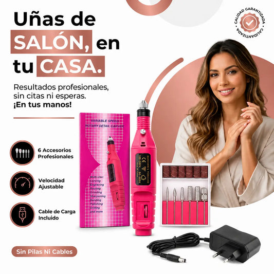 Kit Pulidor 5 en 1 de Uñas Profesional con Luz LED (5 Cabezales)