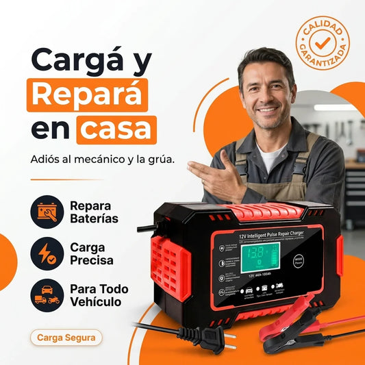 Cargador de Batería Inteligente para Carro 12V 6A con LCD - 1-hero
