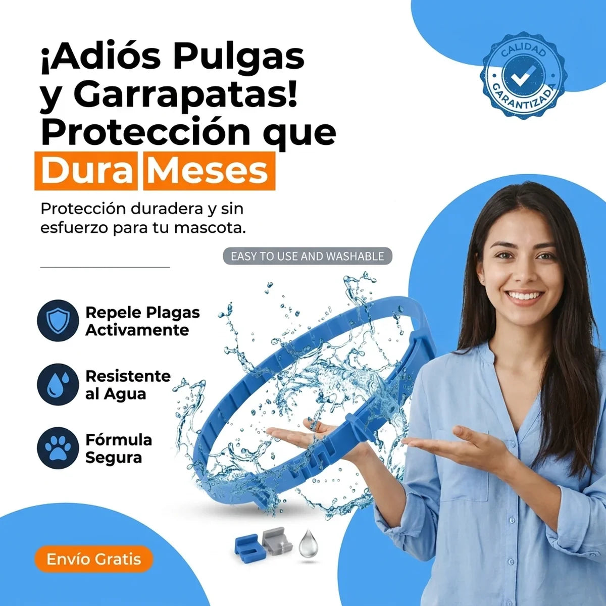 Collar Antipulgas y Garrapatas para Perros y Gatos - 1-hero