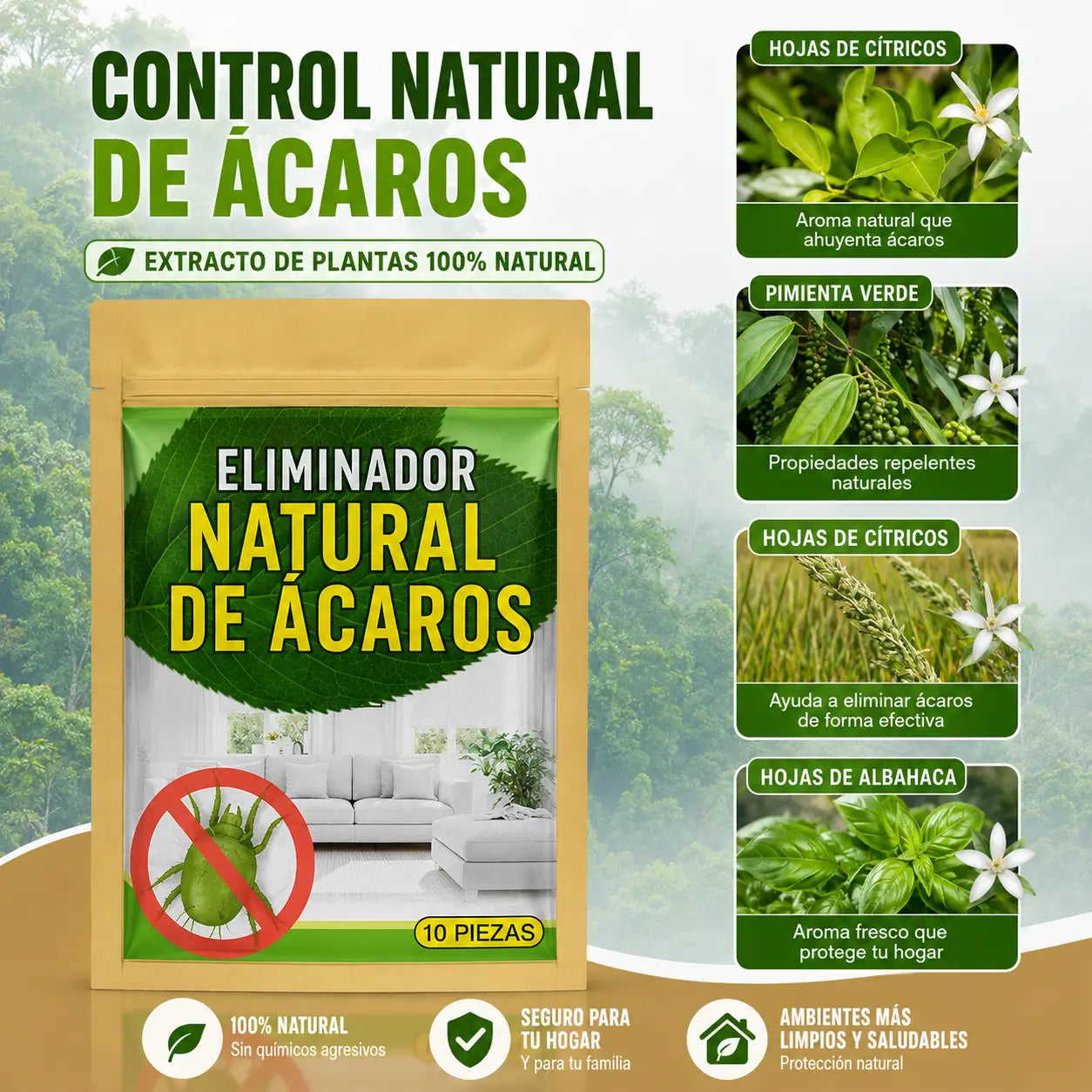 Repelente Natural de Ácaros – Sachets con Extractos Vegetales