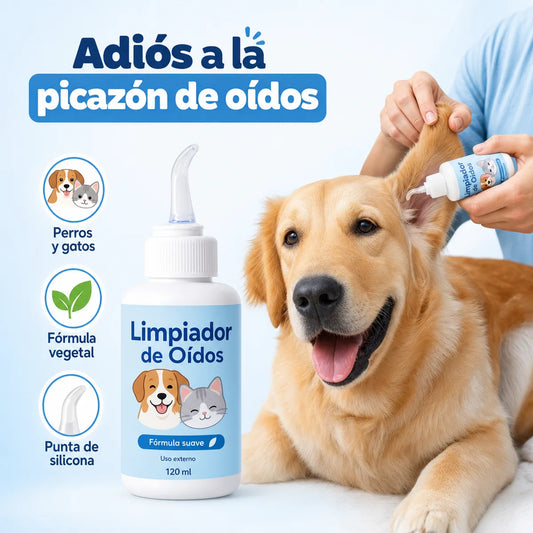 🐶🐱 Limpiador de Oídos para Perros y Gatos — Sin Picazón