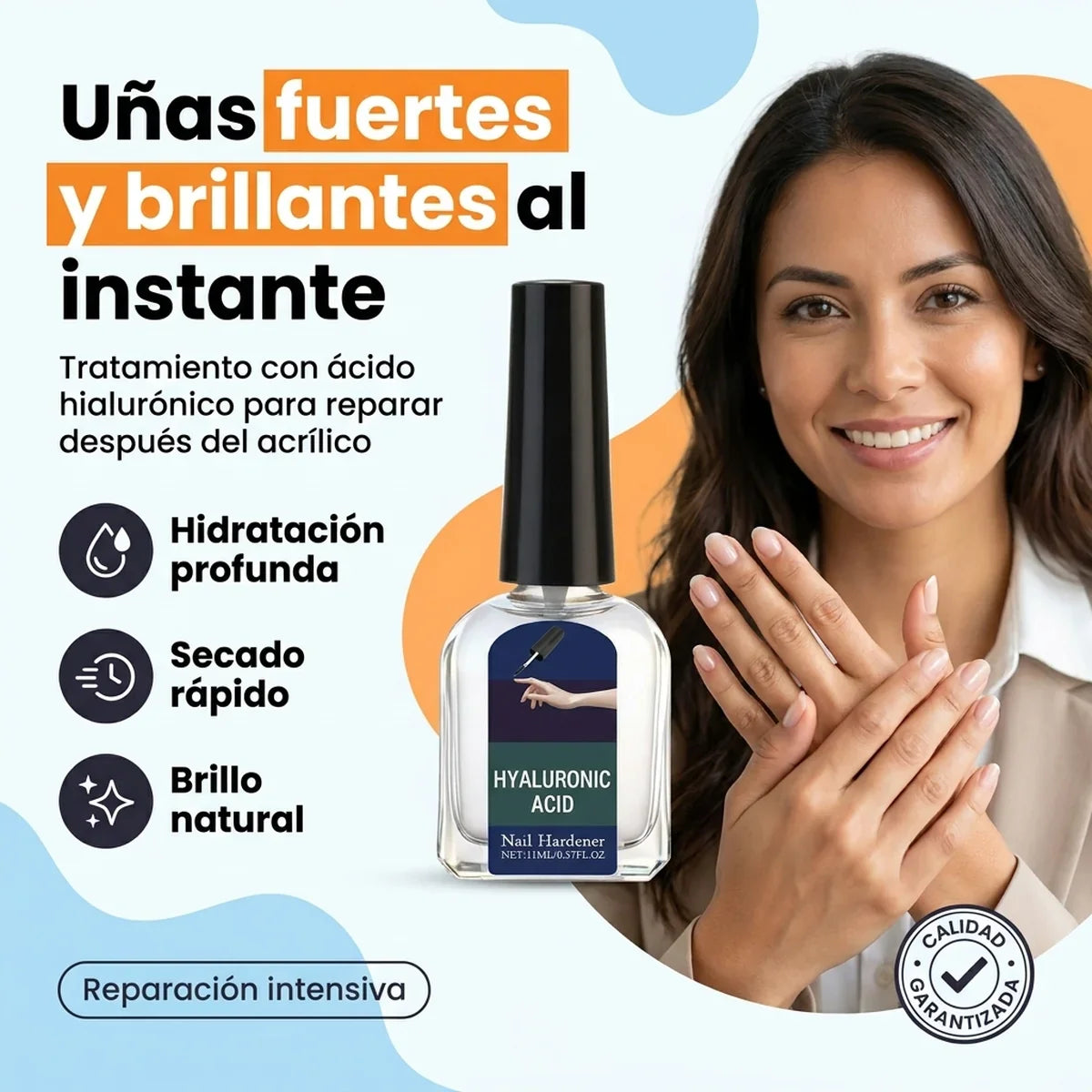 Fortalecedor de Uñas con Ácido Hialurónico 11 ml - 1-hero