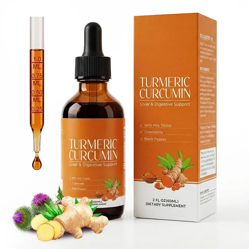 Gotas de Cúrcuma con Cardo Mariano — Hígado y Digestión x60ml - 1-hero
