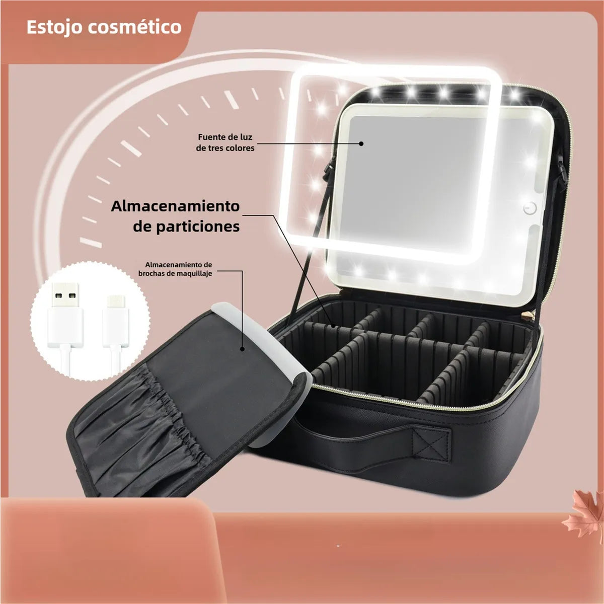 Organizador De Maquillaje y Joyero con Espejo