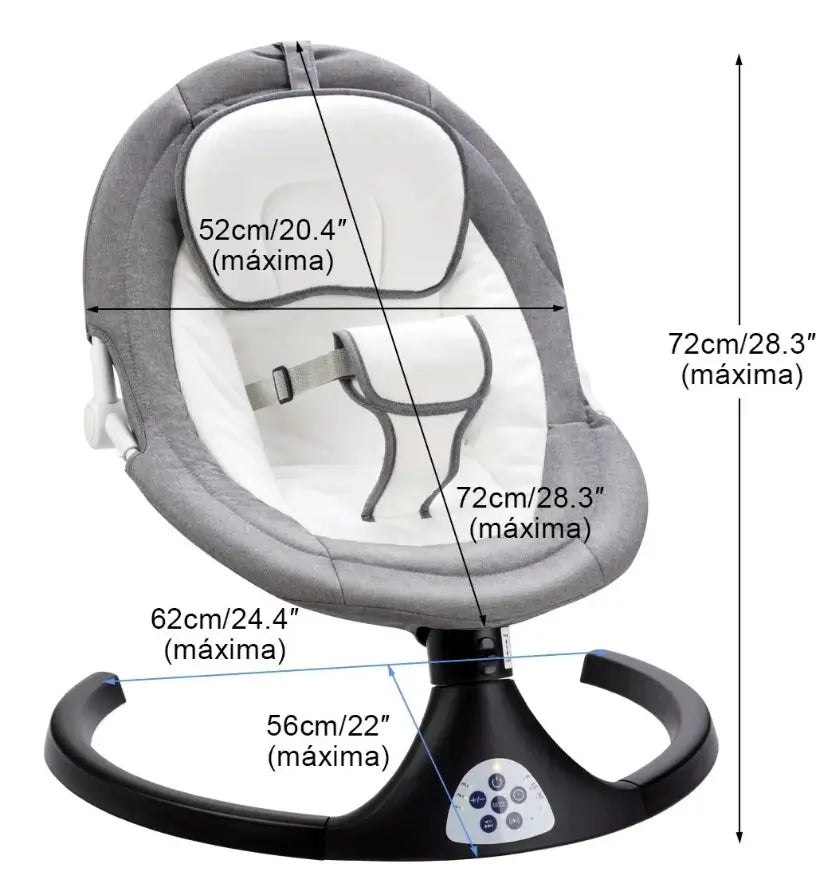 Mecedora Eléctrica Premium con Bluetooth y Mosquitero — El descanso que tu bebé y tú merecen