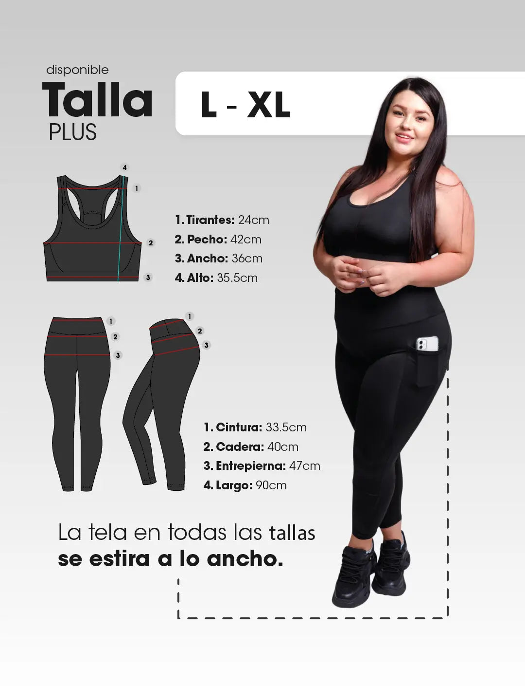 CONJUNTO LEGGINGS + TOP NEGRO