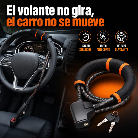 🔒 Traba Volante Antirrobo — Tu Carro No Arranca sin Llave
