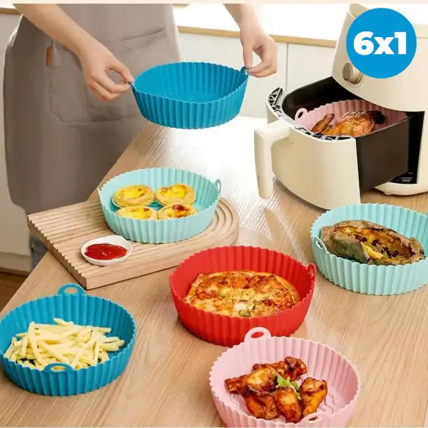 Moldes Pro Air Fryer KIT 6 unidades: Cocina lo que quieras y olvídate de fregar la freidora.