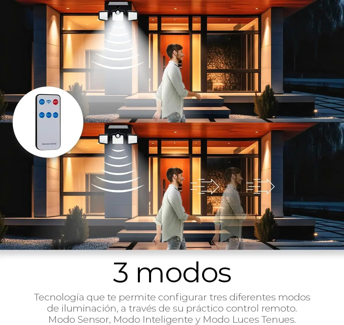 Lampara Solar 4 cabezas