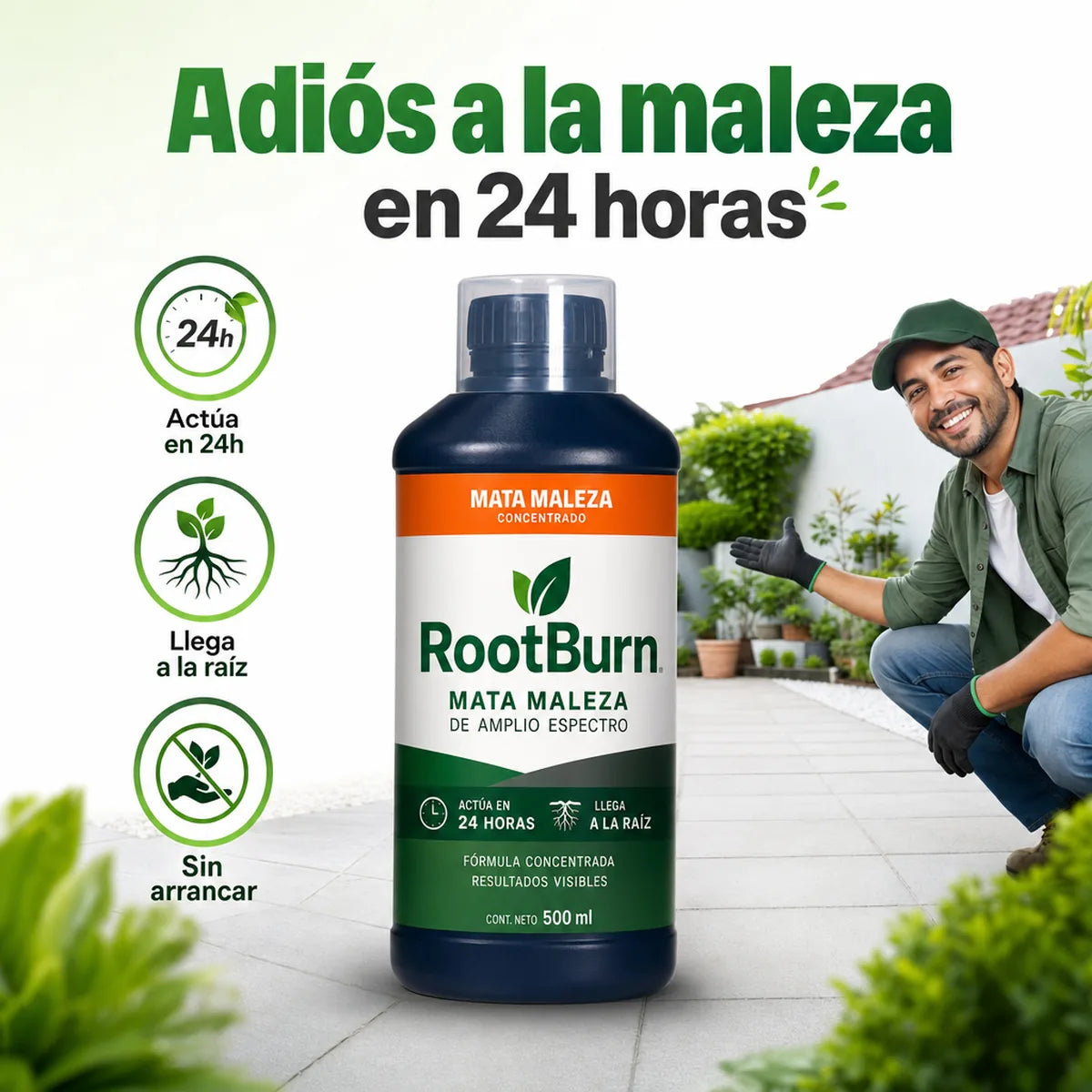 🌿 RootBurn™ Matamaleza — Seca la Maleza de Raíz en 24h