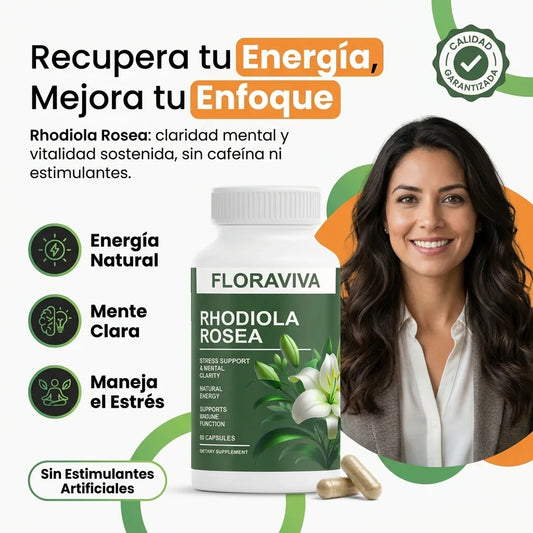 Rhodiola Rosea Floraviva - 60 Cápsulas Energía y Enfoque - 1-hero