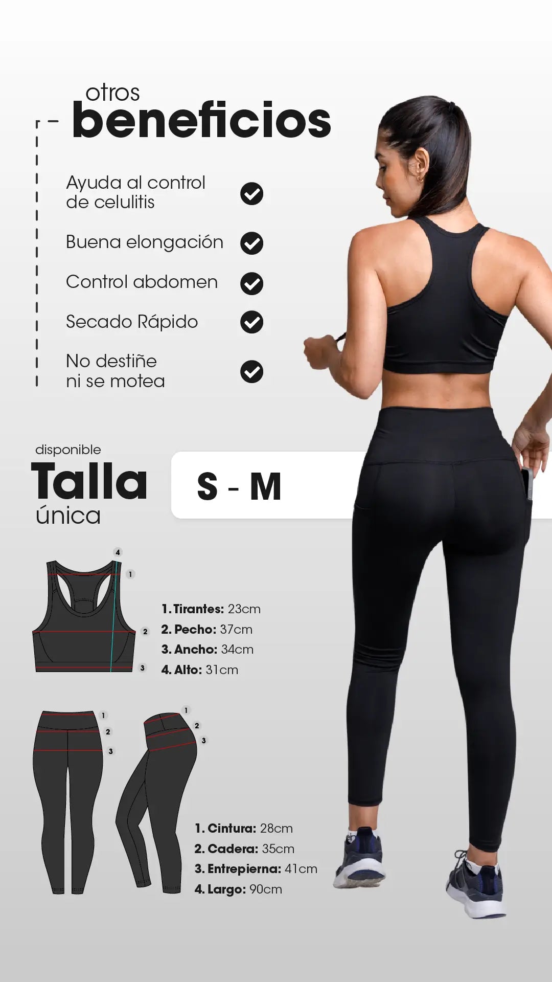 CONJUNTO LEGGINGS + TOP NEGRO