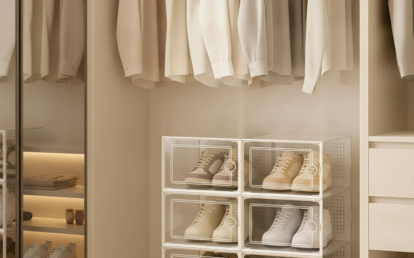 👟 Cajas Organizadoras de Zapatos Apilables  - x12Cajas