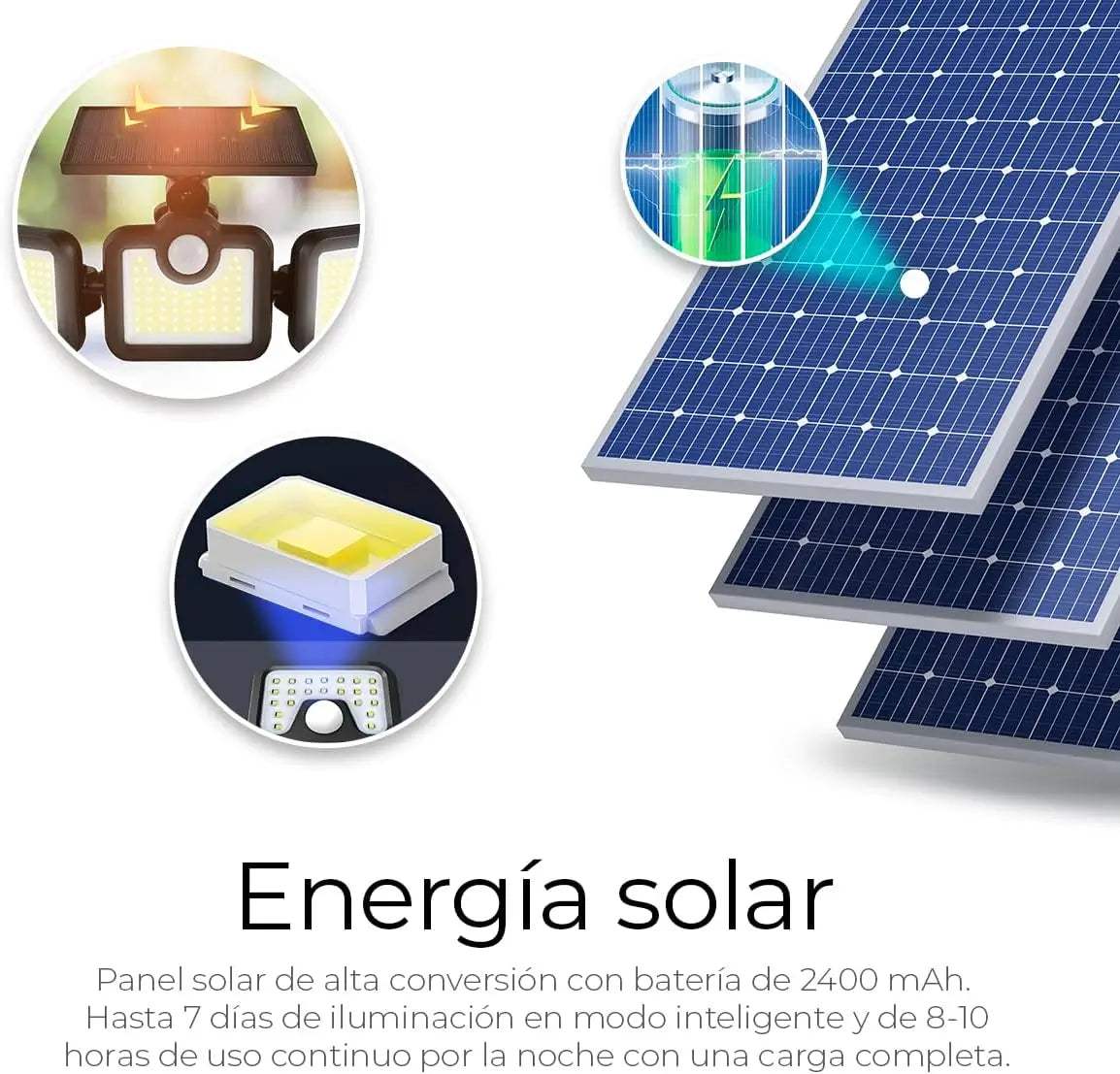 Lampara Solar 4 cabezas