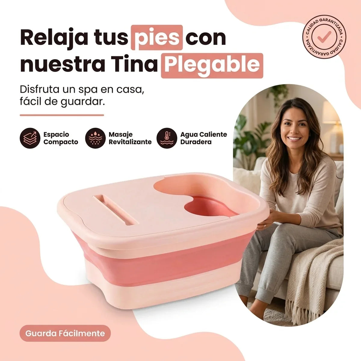Tina Plegable para Baño de Pies con Tapa y Masaje - 1-hero