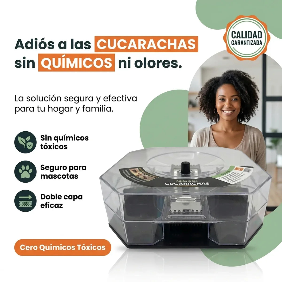 Trampa para Cucarachas de Doble Capa - Sin Quimicos ni Olores - 1-hero